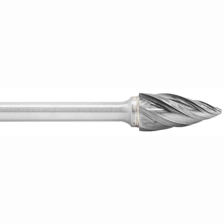ATA SGSPRO 19589 Tool # SG-5, 1/2" Cutter DIA x 1" Length of Cut x 1/4" Shank DIA x 2 3/4" Overall Length, Brazed Carbide NG Non-Ferrous Cut Pointed Tree Shaped Next Generation Bur for Non-Ferrous Materials