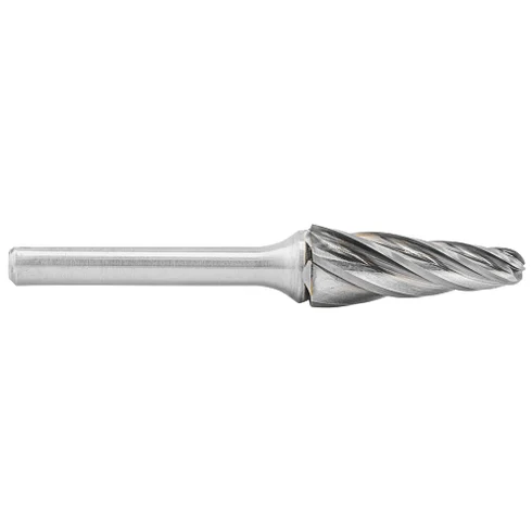 ATA SGSPRO 19590 Tool # SL-1, 1/4" Cutter DIA x 5/8" Length of Cut x 1/4" Shank DIA x 2" Overall Length, Solid Carbide NG Non-Ferrous Cut Ball Nosed Cone Shaped Next Generation Bur for Non-Ferrous Materials