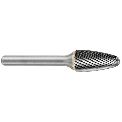 ATA SGSPRO 17650 Tool # SF-42, 1/8" Cutter DIA x 1/2" Length of Cut x 1/8" Shank DIA x 2" Overall Length, Solid Carbide Single Cut Ball Nose Tree Shaped Bur