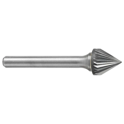 ATA SGSPRO 24750 Tool # SJ-6M, 16.0 mm Cutter DIA x 14.5 mm Length of Cut x 6.0 mm Shank DIA x 61.0 mm Overall Length, Brazed Carbide Single Cut 60° Countersink Bur
