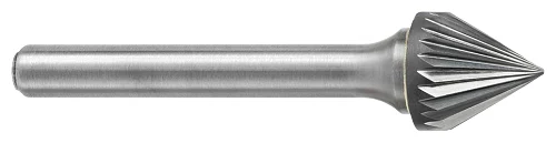 ATA SGSPRO 24675 Tool # SJ-1M, 6.0 mm Cutter DIA x 4.0 mm Length of Cut x 6.0 mm Shank DIA x 50.0 mm Overall Length, Solid Carbide Single Cut 60° Countersink Bur