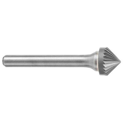 ATA SGSPRO 25000 Tool # SK-6M, 16.0 mm Cutter DIA x 8.0 mm Length of Cut x 6.0 mm Shank DIA x 57.0 mm Overall Length, Brazed Carbide Single Cut 90° Countersink Bur
