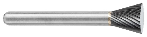 ATA SGSPRO 25875 Tool # SN-2M, 9.6 mm Cutter DIA x 9.5 mm Length of Cut x 6.0 mm Shank DIA x 53.0 mm Overall Length, Brazed Carbide Single Cut Inverted Cone Shaped Bur