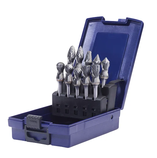 ATA SGSPRO 18225 Bur Set - 10 Pc - Carbide- Radius Application - Sizes: SA-5RA D/C, SB-5RA D/C, SC-5RA C, SC-5RA D/C, SF-5RA D/C, SG-5RA D/C, SJ-5RA D/C, SK-5RA D/C, SL-5RA D/C
