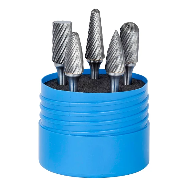 ATA SGSPRO 19187 Bur Set - 5 Pc - Carbide - Stainless Steel Cut Burs - Sizes: SA-5, SC-5, SF-5, SG-5, SL-4