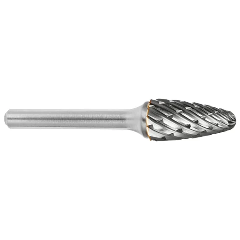 ATA SGSPRO 19377 Tool # SF-3, 3/8" Cutter DIA x 3/4" Length of Cut x 1/4" Shank DIA x 2 1/2" Overall Length, Brazed Carbide Steel Ball Nose Tree Shaped Bur for Steels