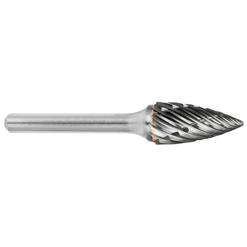 ATA SGSPRO 19367 Tool # SG-2, 5/16" Cutter DIA x 3/4" Length of Cut x 1/4" Shank DIA x 2 1/2" Overall Length, Brazed Carbide Steel Pointed Tree Shaped Bur for Steels