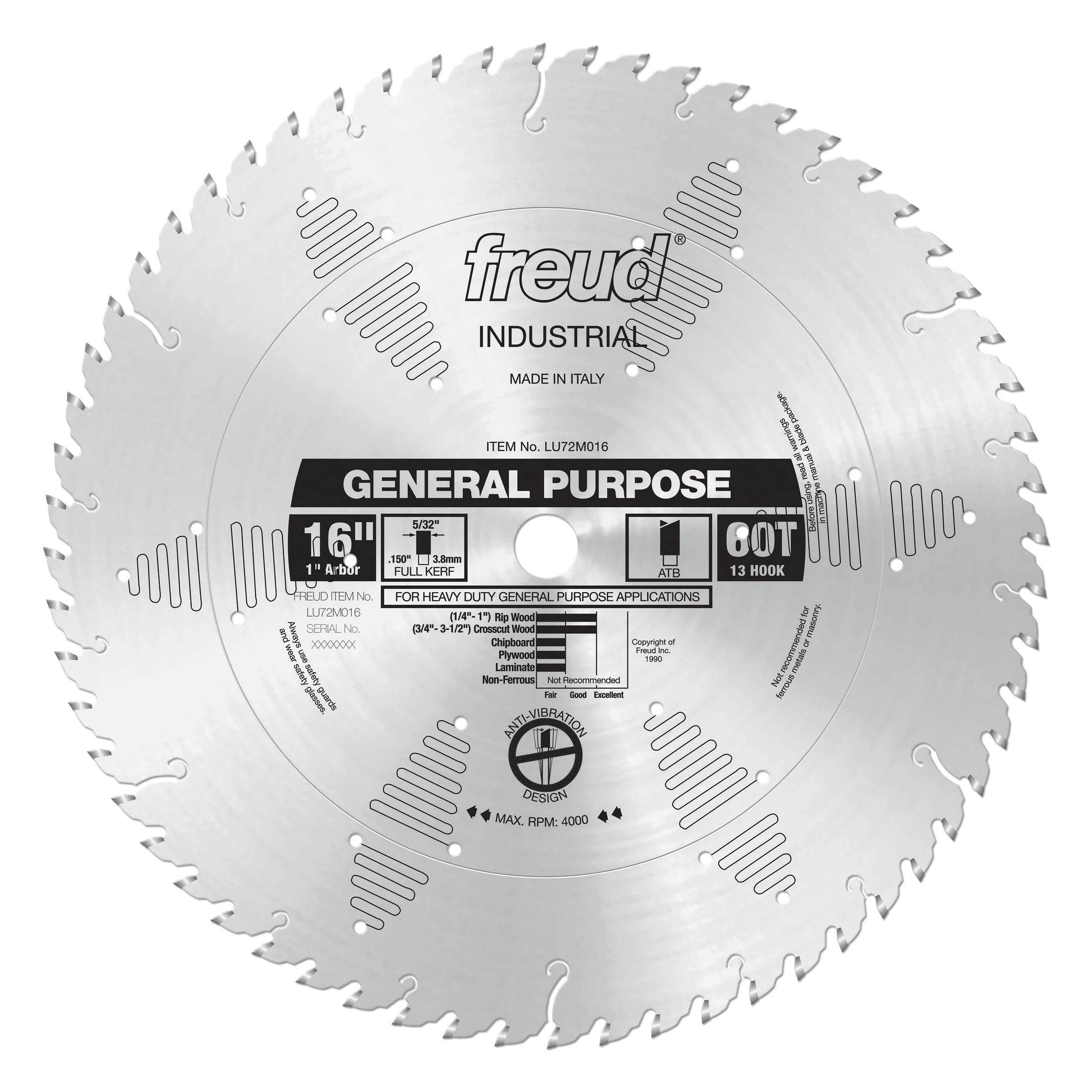 Freud LU72M016 16" General Purpose Blade - Freud/Diablo