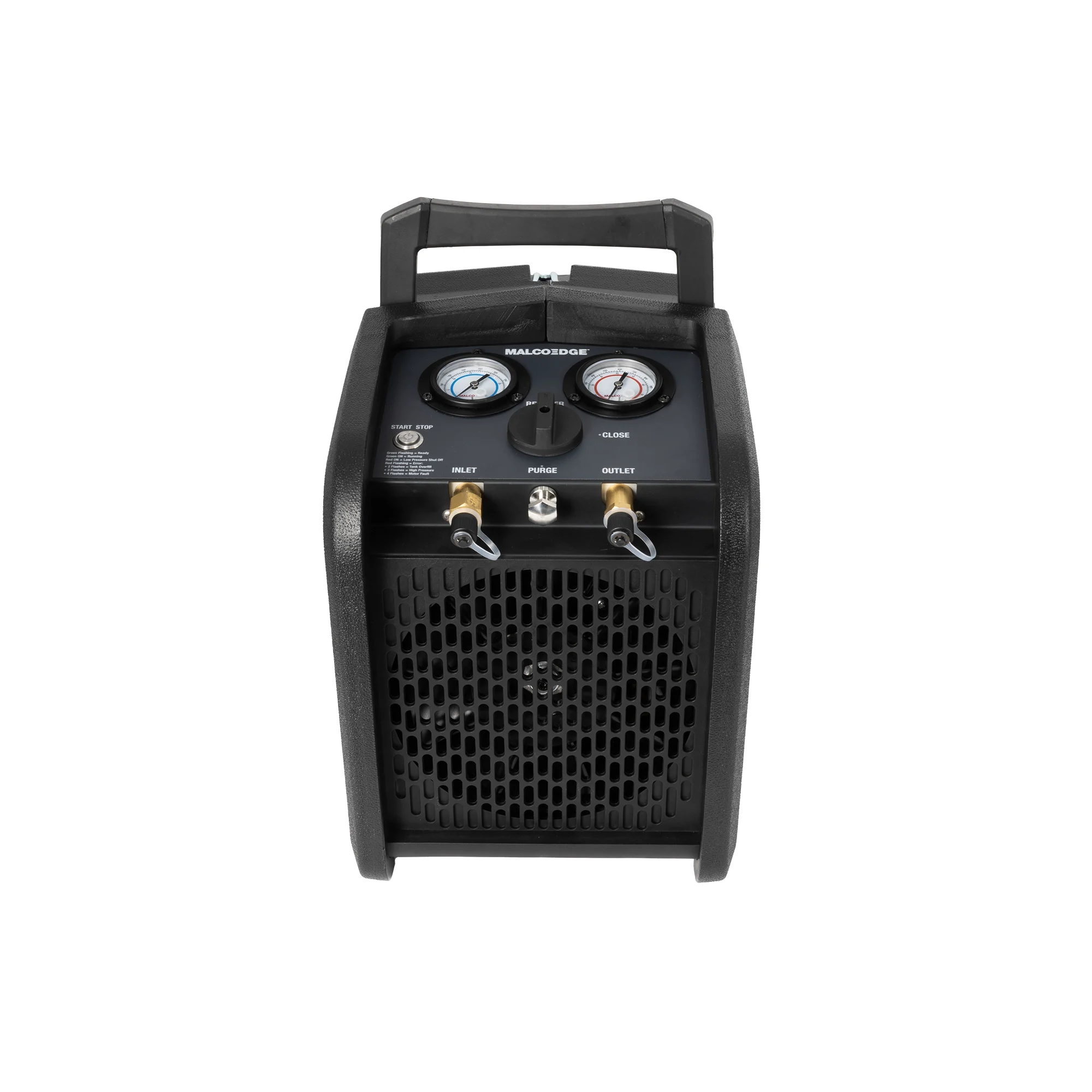 MalcoEdge MERU2 Velo-X Twin Cylinder Refrigerant Recovery Machine – High-Speed HVAC Recovery for A2L/A3 Refrigerants –Oil-Less Compressor & Self-Purge