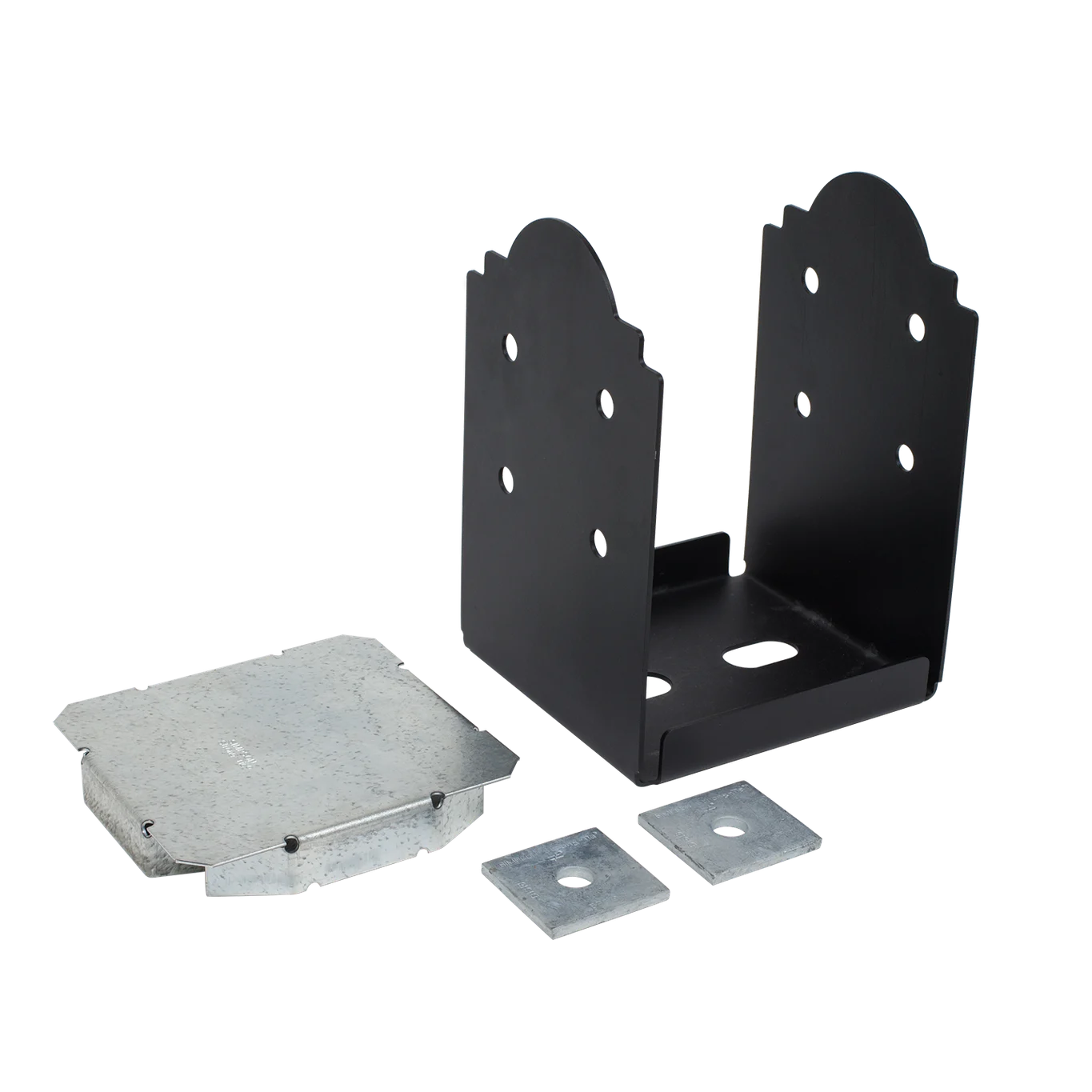 Simpson APB88 Outdoor Accents Mission Collection ZMAX, Black Powder-Coated Post Base for 8x8