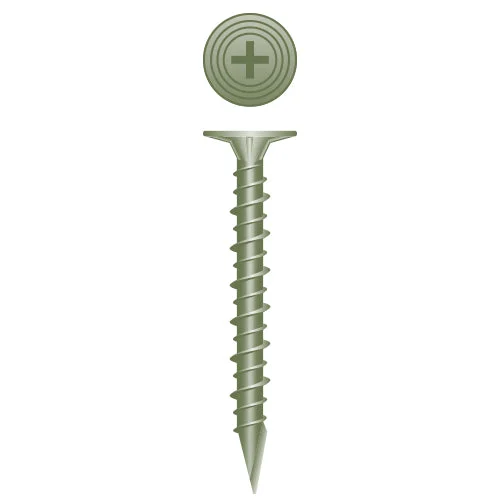 Strong-Point CB815SPN Phillips Wafer Head w/Nibs, Hi-Low, Spoon Point, Ruspert Coated, 8-15 x 1-5/8, Box of 4,000 Cement Board Screws