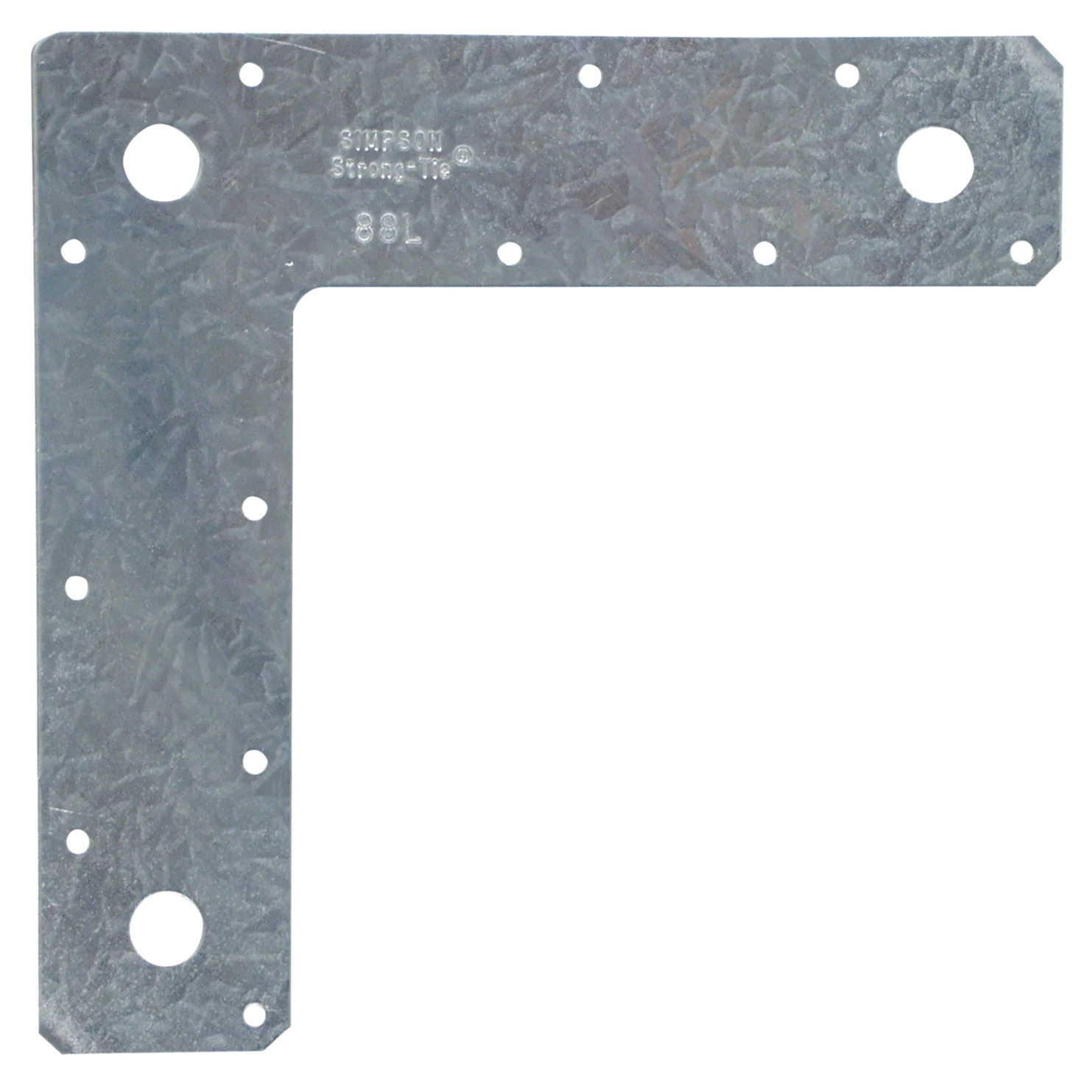 Simpson 88L 8 in. x 8 in. 14-Gauge Galvanized L Strap