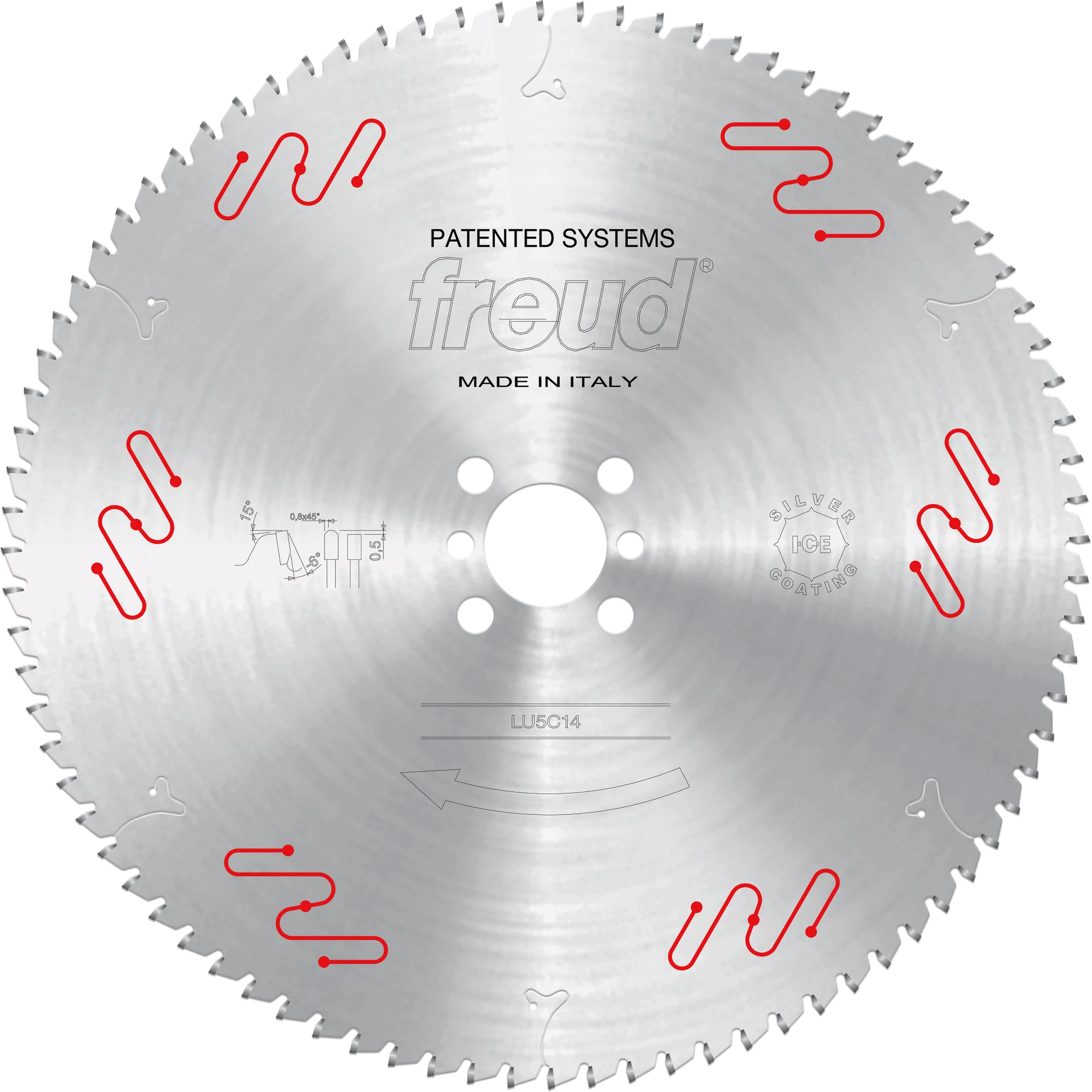 Freud LU5C14 350mm Medium to Thick Aluminum & Non-Ferrous Blades with or without Mechanical Clamping