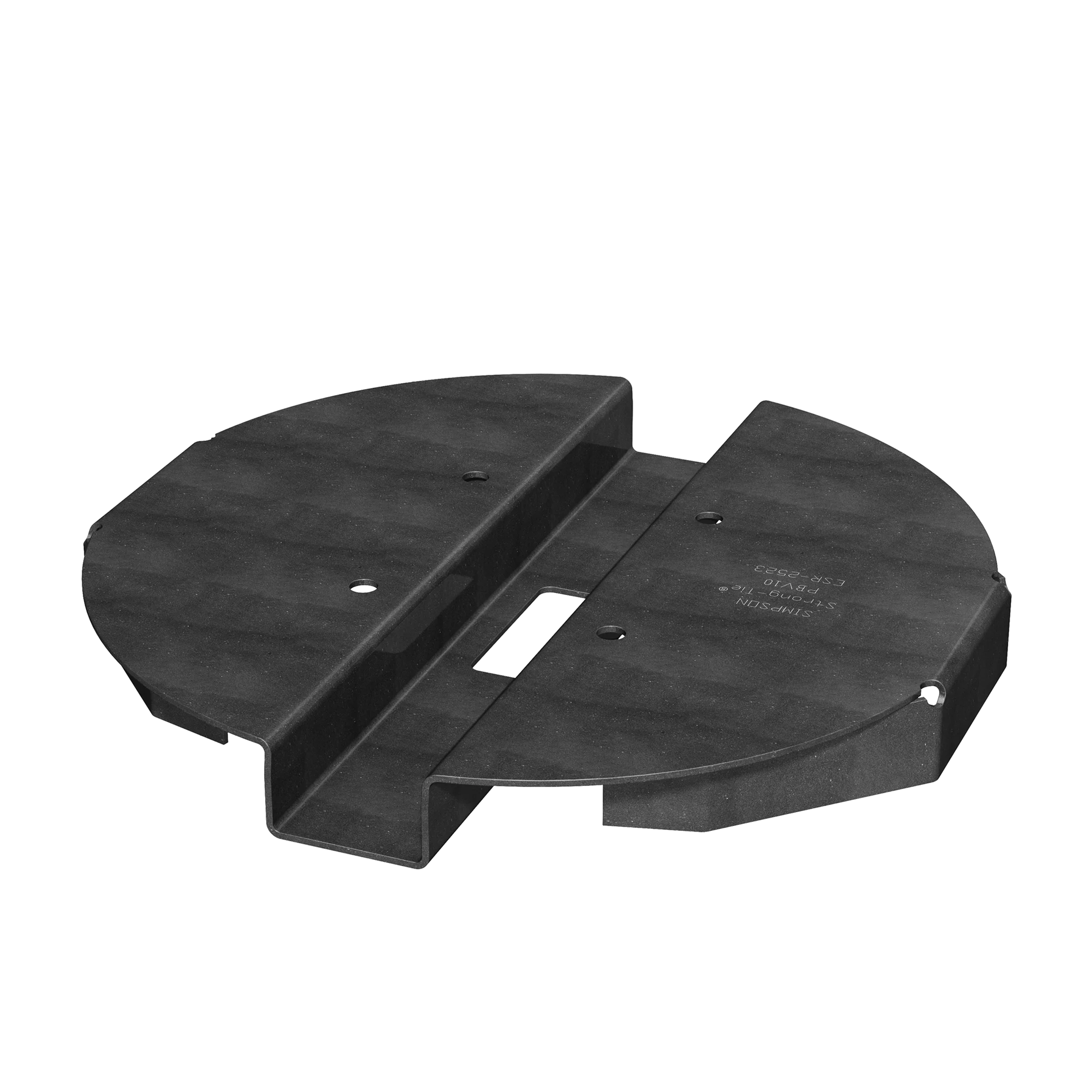 Simpson PBV6PC PBV 6-in. Black Powder-Coated Hidden Standoff Post Base for Viga Post