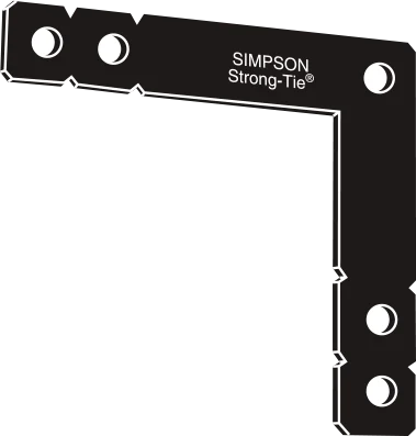 Simpson OHL OHL 12 in. x 12 in. Black Powder-Coated Ornamental Heavy L Angle