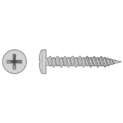 Simpson T10J075PXM Marine Screw, Pan Head — #10 x 3/4 in. #2 Phillips Drive, Type 316 (1000-Qty)