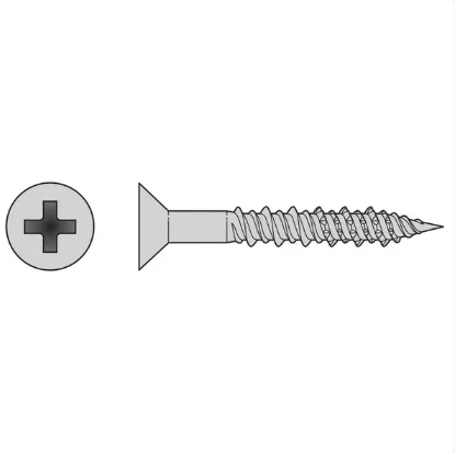 Simpson T10J100FXM Marine Screw, Flat Head — #10 x 1 in. #2 Phillips Drive, Type 316 (1000-Qty)