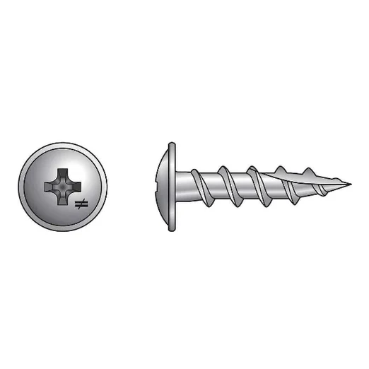 Simpson S08C125KQC Wire-Lath Modified Truss-Head Screw — #8 x 1-1/4 in., #2 Phillips Head, Type 305 (100-Qty)