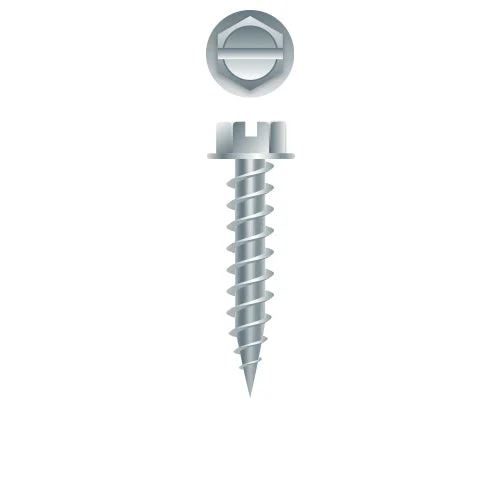 Strong-Point N1024 Slotted Indented Hex Washer Head, Zinc Plated, 10 x 1-1/2, 1/4 A.F. #8 Head, Box of 5,000 Needle Point Screws