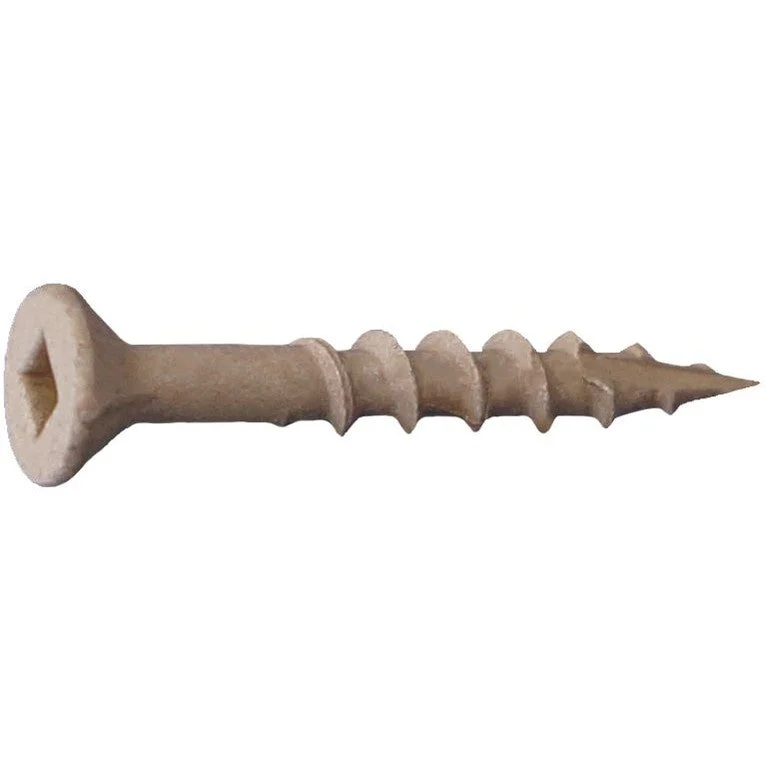 DAGGERZ ACQDLFLSQ081158TAN 8 x 1-5/8 Deck-Pro Square Flat w/Nibs Type 17 Deck Screws ACQ Dagger Ultra-Guard Coating Tan 5000 PCS