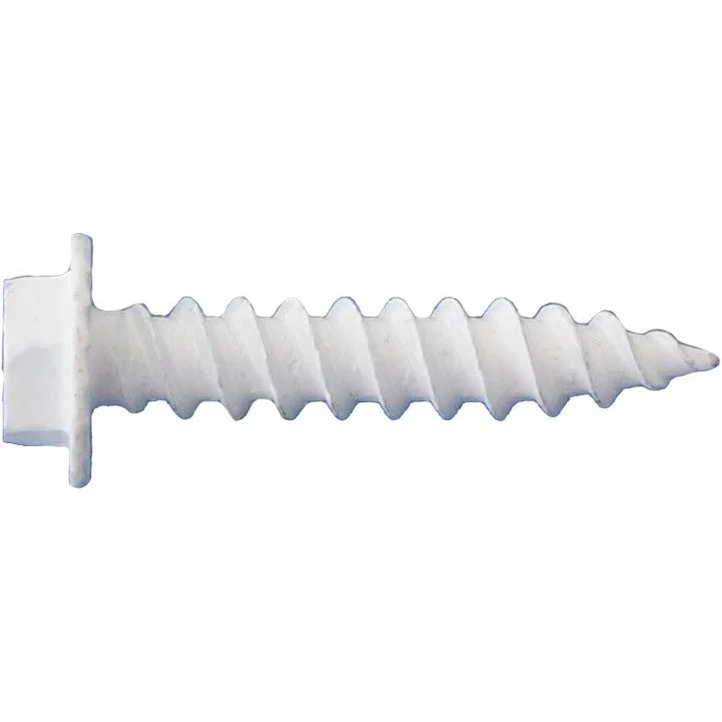 DAGGERZ SMCT08034WHT 8 x 3/4 Unslotted Hex Washer Head w/Serrations Sheet Metal Screws Dagger-Guard Coating White 10000 PCS