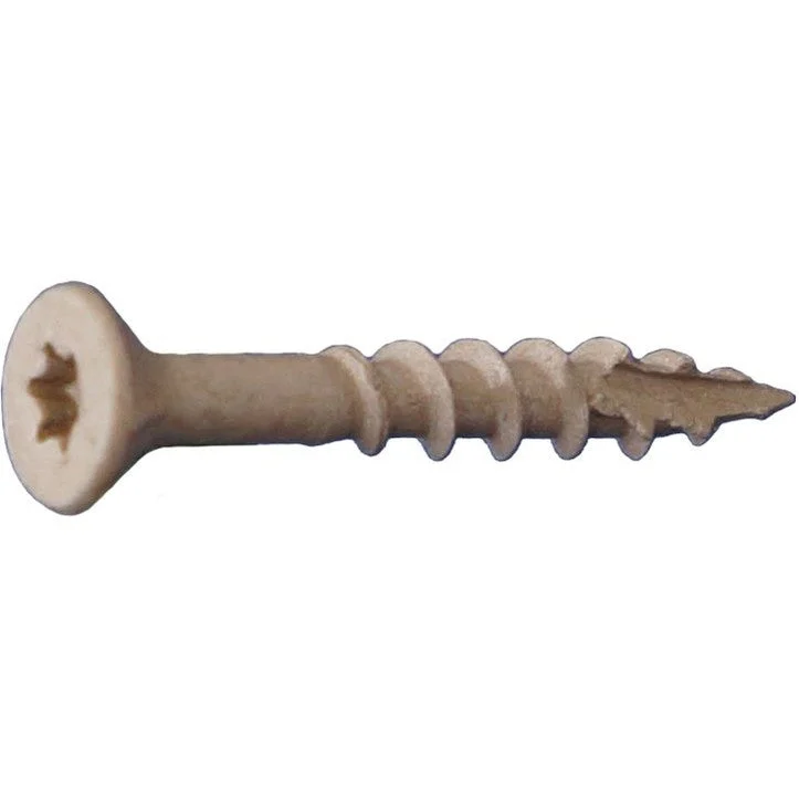 DAGGERZ ACQSTAR081104 8 x 1-1/4 Deck-Pro Star Flat w/Nibs Type 17 Deck Screws ACQ Dagger Ultra-Guard Coating Tan 7500 PCS
