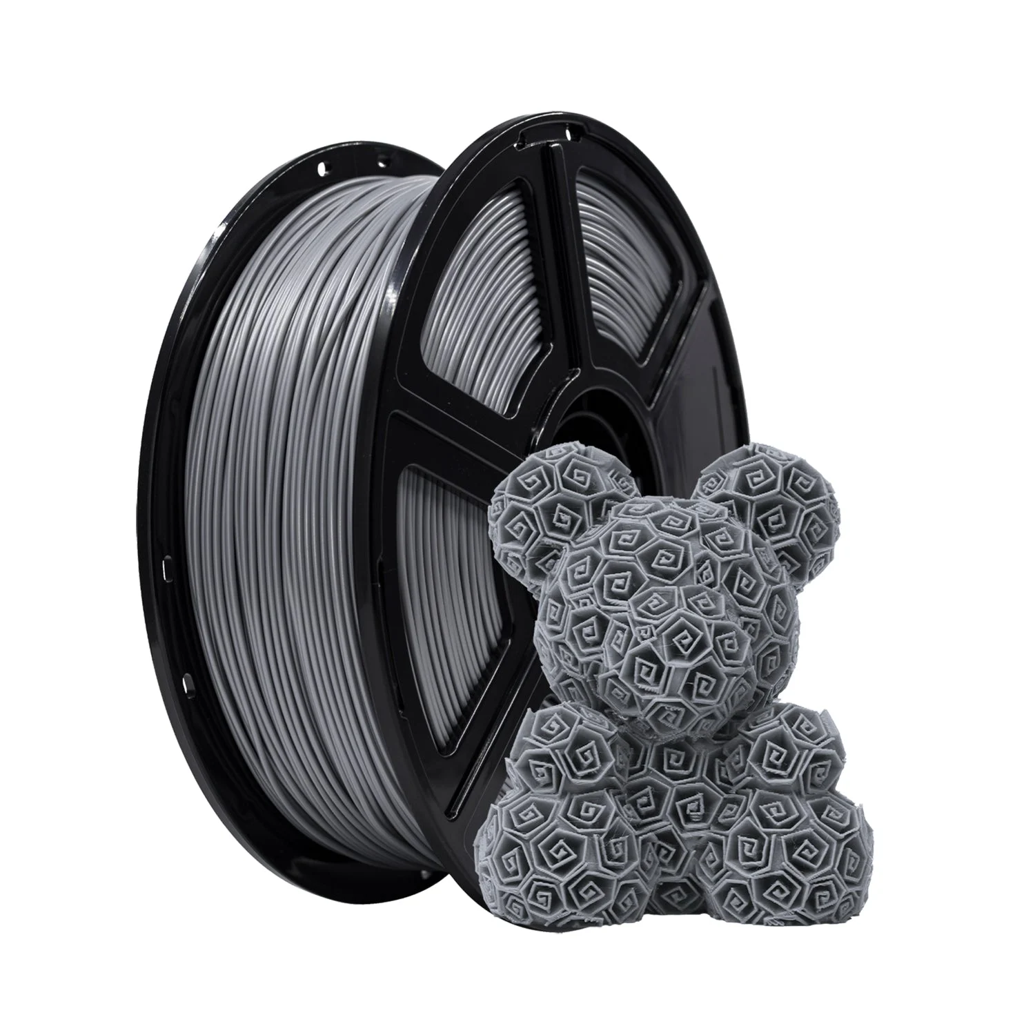 Flashforge PLA Filament 1.75mm, 3D Printer Filament 1kg (2.2lbs) Spool, Dimensional Accuracy +/- 0.02mm (Silver)
