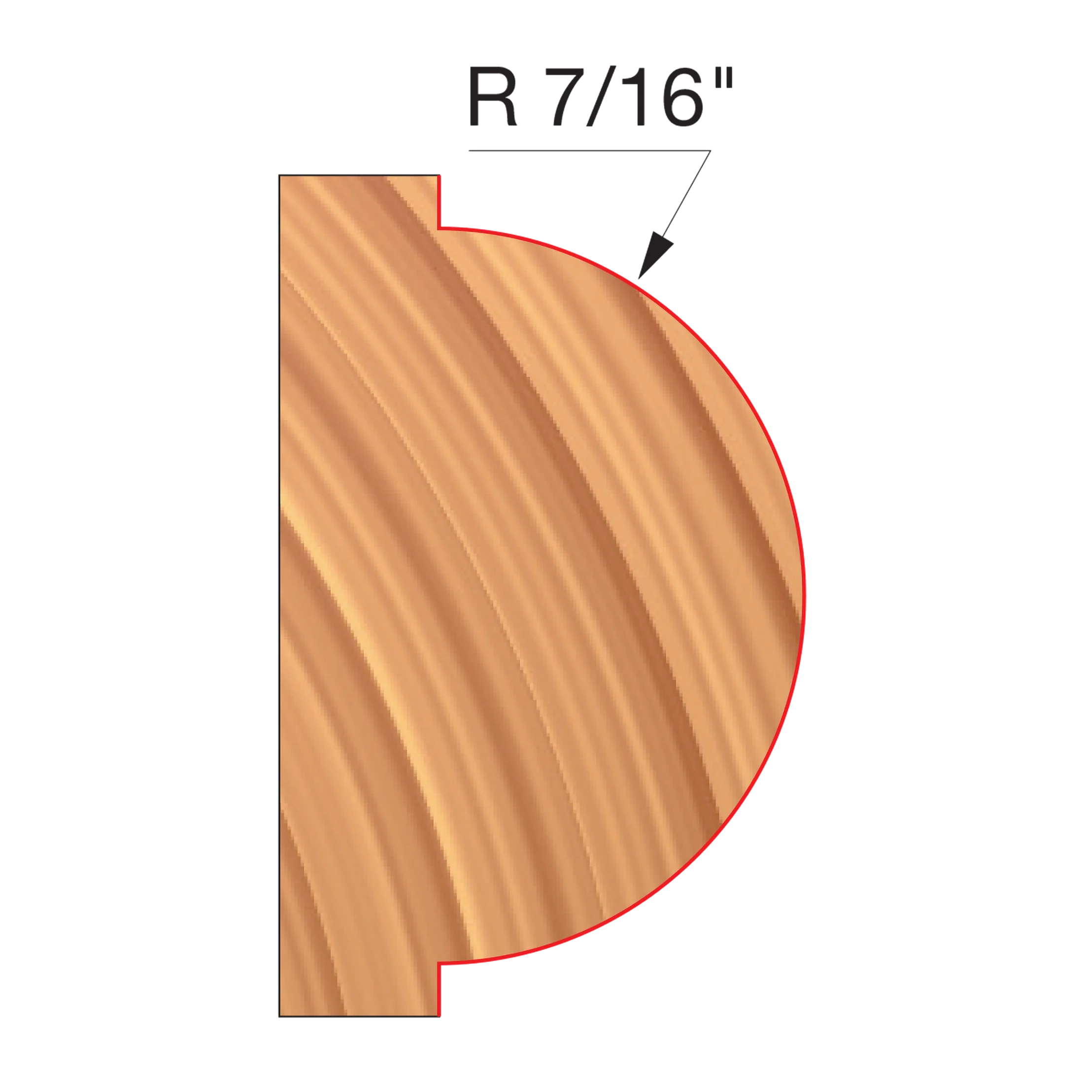 Freud UP125-IC 3-5/8" x 1-13/32" x 1-1/4" Concave Radius Cutters