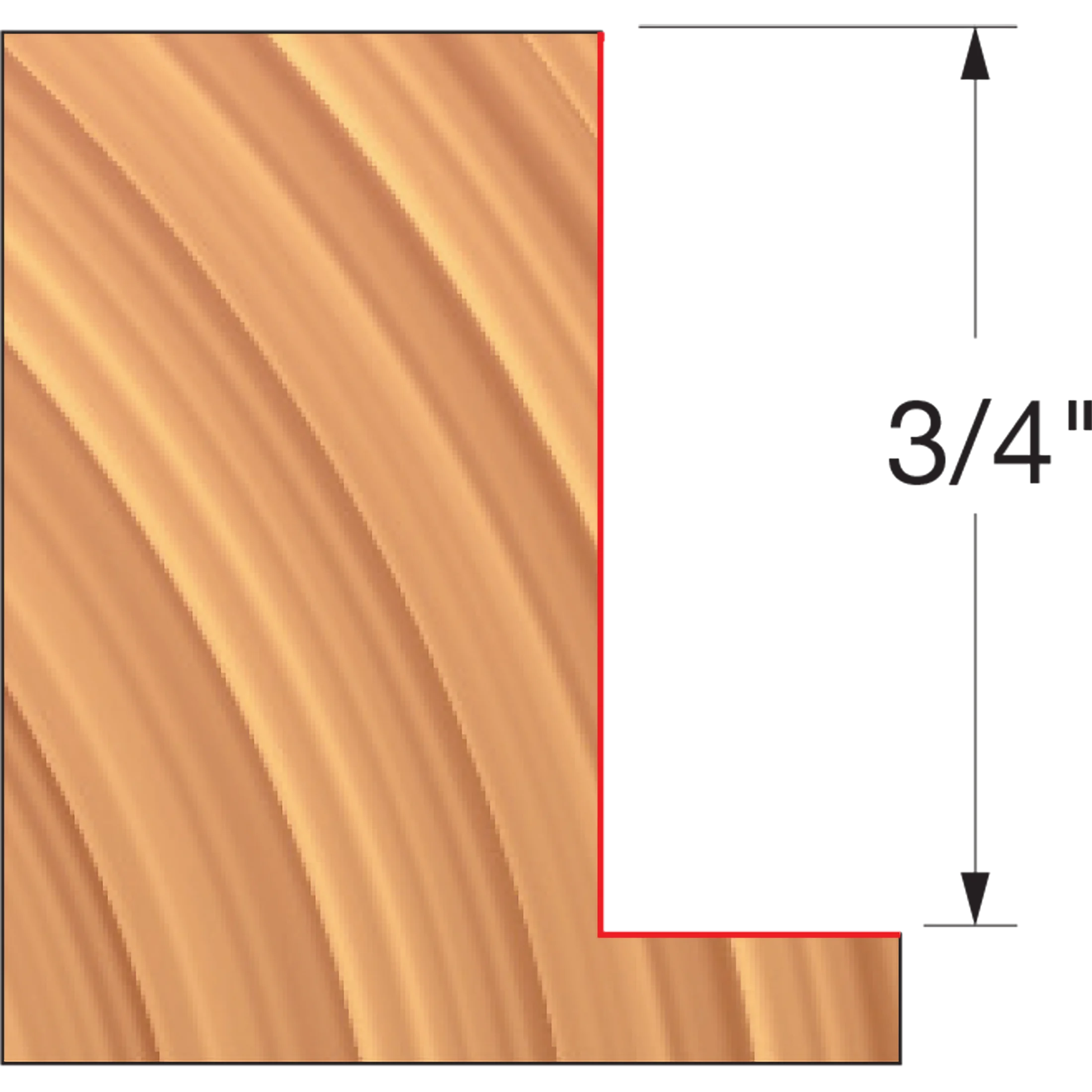 Freud UP144-IC 3-9/16" x 3/4" x 1-1/4" Straight Edge Cutter