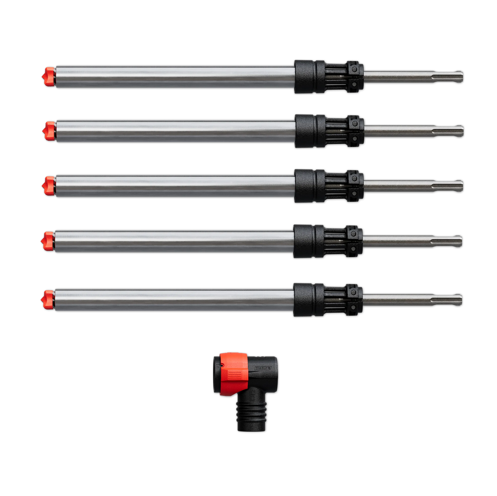 Diablo DMAPLA4510-S6 5/8" x 8" x 14" AMPED™ Rebar Demon™ SDS-Plus 4-Cutter Full Carbide Head Dust Extraction Hammer Drill Bit (5-Pack)