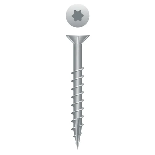 Strong-Point XT820SS 305 Stainless Steel Star Drive Flat Head w/Nibs, Coarse Thread, Type '17', 8 x 2, Box of 3,000 Stainless Steel Screws