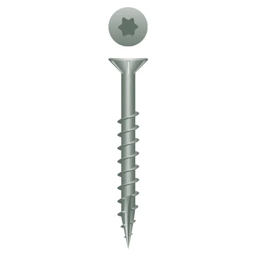 Strong-Point XT814W Star Drive Flat Head w/Nibs, Coarse Thread, Type '17', WAR Coated, 8 x 1-1/4, Box of 8,000 Outdoor Screws